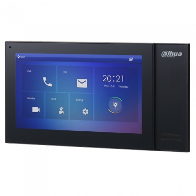 Dahua VTH2421FB-P-W-B 7'' Touch Screen monitor 1024 x 600 PoE Black